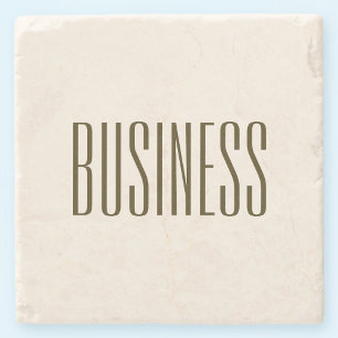 Monogramm, Marke oder Firmenname   Off-white Brown Steinuntersetzer