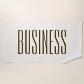 Monogramm, Marke oder Firmenname | Off-white Brown Strandtuch (Vorderseite)