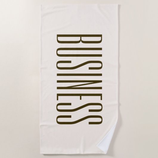 Monogramm, Marke oder Firmenname | Off-white Brown Strandtuch (Vorderseite)