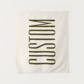 Monogramm, Marke oder Firmenname | Off-white Brown Wandteppich (Vorderseite)