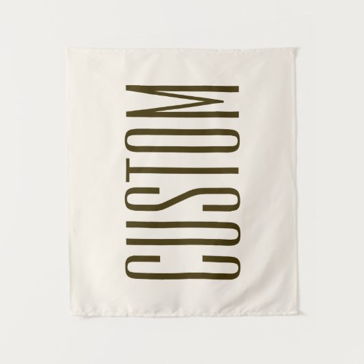 Monogramm, Marke oder Firmenname | Off-white Brown Wandteppich (Vorderseite)