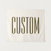 Monogramm, Marke oder Firmenname | Off-white Brown Wandteppich (Vorderseite (Horizontal))