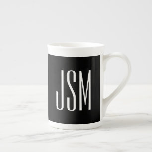 Monogramm, Marke oder Firmenname Schwarz & Weiß Porzellantasse