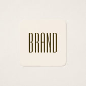 Monogramm, Marke oder Firmenname | Weißbraun (Vorderseite)