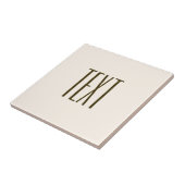 Monogramm, Marke oder Firmenname | Weißbraun Fliese (Seite)