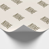 Monogramm, Marke oder Firmenname | Weißbraun Geschenkpapier (Ecke)