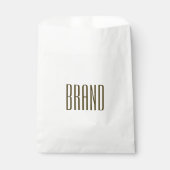 Monogramm, Marke oder Firmenname | Weißbraun Geschenktütchen (Vorderseite)