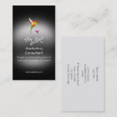 Monogramm, Marketings-Berater, Metallblick Visitenkarte (Vorne/Hinten)