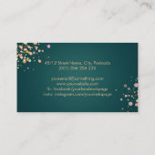 Monogramm - Marmor aus Rose und Spritzer aus Gold Visitenkarte (Rückseite)