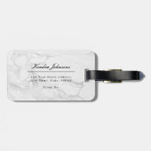 Monogramm-Marmor Gepäckanhänger (Rückseite horizontal)