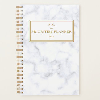 Monogramm Marmor Golden the Priorities Planner Planer