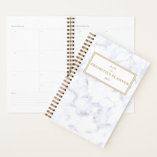 Monogramm Marmor Golden the Priorities Planner Planer (Anzeige)