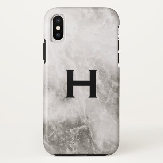 Monogramm-Marmor-Hintergrund Case-Mate iPhone Hülle (Rückseite)