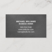 Monogramm | Marmor | Luxuriöses Metallmuster Visitenkarte (Rückseite)