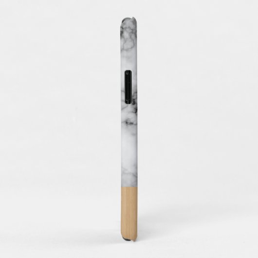 Monogramm-Marmor und Holzmuster Case-Mate iPhone Hülle (Hinten/Rechts)