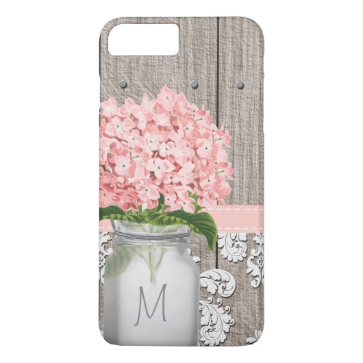 Monogramm Mason Jar Case-Mate iPhone Hülle (Rückseite)
