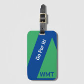 Monogramm/Maßgeschneiderter Gepäckanhänger (Vorderseite Vertikal)