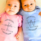 Monogramm Matching big sister small sis Baby Strampler