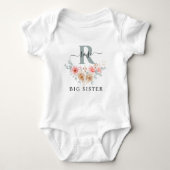 Monogramm Matching big sister small sis Baby Strampler (Vorderseite)