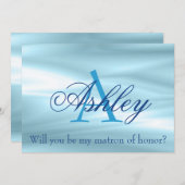 Monogramm Matron of Honour Vorschlag Einladung (Vorne/Hinten)