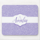 Monogramm-Maus-Pad für den lila Glitzer Mousepad (Vorne)