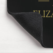 Monogramm-Maus-Pad für Schwarz und Gold - Schreibt Mousepad (Ecke)
