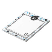 Monogramm - Medizinisches Design - Blau Notizblock (Rotiert)