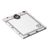 Monogramm - Medizinisches Design - rosa Notepad Notizblock (angewinkelt)