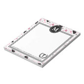 Monogramm - Medizinisches Design - rosa Notepad Notizblock (Rotiert)
