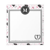 Monogramm - Medizinisches Design - rosa Notepad Notizblock (Vorderseite)