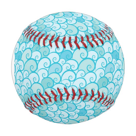 Monogramm-Meer-Muster Baseball (Vorderseite)