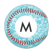Monogramm-Meer-Muster Baseball (Vorderseite Links)