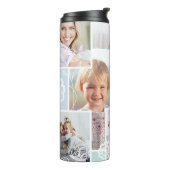 Monogramm Mehrfach-Collage Chic Floral Design Thermosbecher (Nach links gedreht)