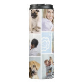 Monogramm Mehrfach-Collage Chic Floral Design Thermosbecher (Rückseite)