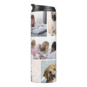 Monogramm Mehrfach-Collage Chic Floral Design Thermosbecher (Nach rechts gedreht)