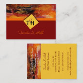 Monogramm-MehrfarbenVisitenkarte Visitenkarte (Vorne/Hinten)