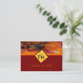 Monogramm-MehrfarbenVisitenkarte Visitenkarte (Stehend Vorderseite)