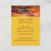 Monogramm-MehrfarbenVisitenkarte Visitenkarte (Rückseite)