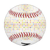 Monogramm mehrfarbiger Punkt Hintergrund Baseball (Rückseite)
