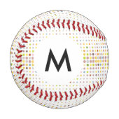 Monogramm mehrfarbiger Punkt Hintergrund Baseball (Vorderseite Links)