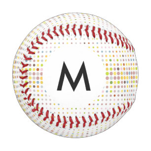 Monogramm mehrfarbiger Punkt Hintergrund Baseball