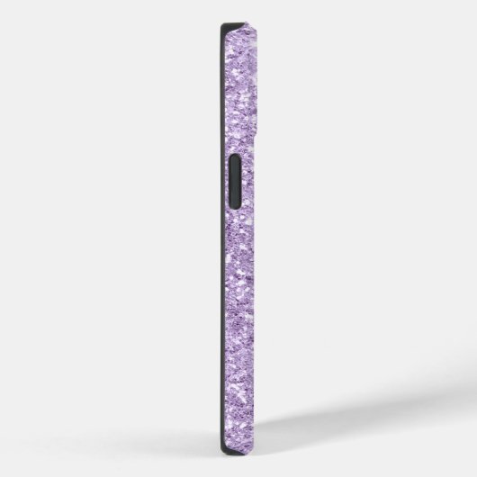 Monogramm Metallic Violet Lila Drift Glitzer Case-Mate iPhone Hülle (Rückseite / Rechts)