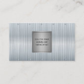 Monogramm | Metallischer Hintergrund Visitenkarte (Rückseite)