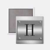 Monogramm Metallrahmen mit Schraubenziehrahmen Magnet (Vorderseite/Rückseite)