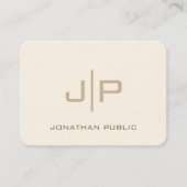 Monogramm Mighty Size Luxus Creme Visitenkarte (Vorderseite)