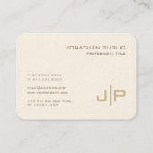 Monogramm Mighty Size Luxus Creme Visitenkarte (Rückseite)