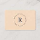 Monogramm, mindestens Beige Visitenkarte (Vorderseite)