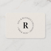 Monogramm, mindestens Beige Visitenkarte (Vorderseite)
