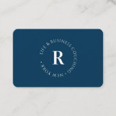Monogramm, mindestens blau visitenkarte (Vorderseite)
