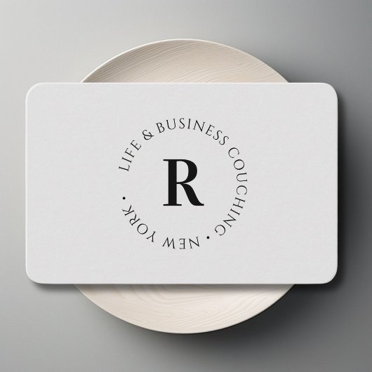 Monogramm, minimale graue Visitenkarte
